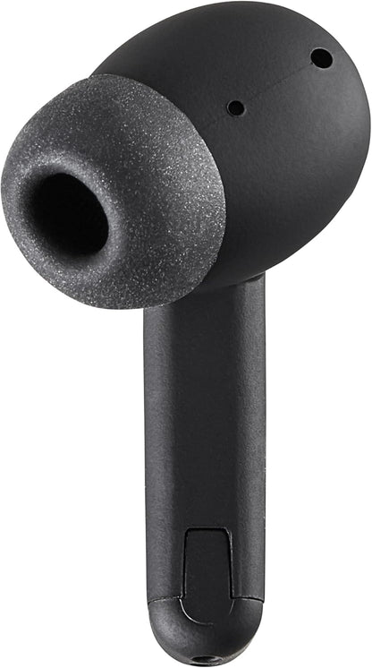 Intenso Black Buds - TWS True Wireless Kopfhörer T300A mit Active Noise Cancelling und bis zu 35 Std. Musikwiedergabe, klein