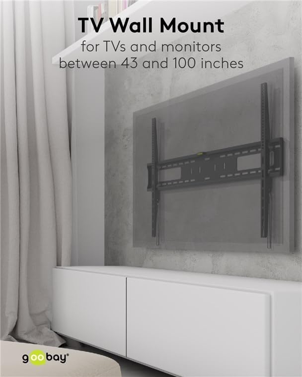 goobay TV-Wandhalterung Pro FIXED (XL) schwarz