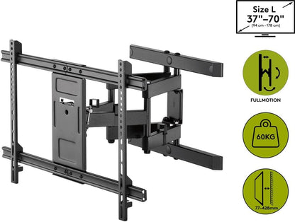goobay TV-Wandhalterung Pro FULLMOTION (L) schwarz