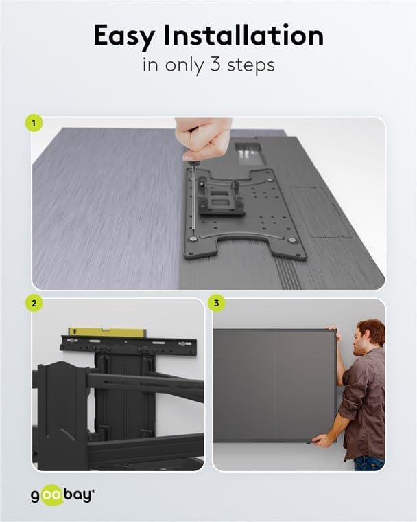 goobay TV-Wandhalterung Pro FULLMOTION (L) schwarz