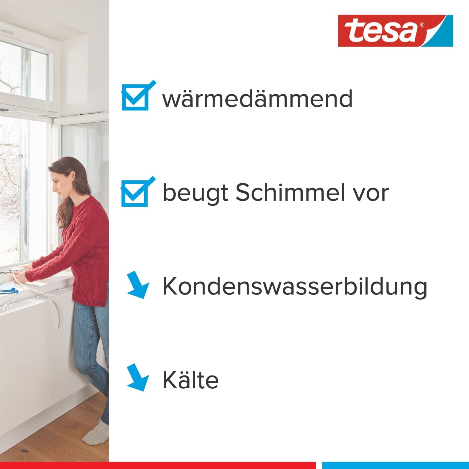 tesa tesamoll Fensterisolierfolie transparent