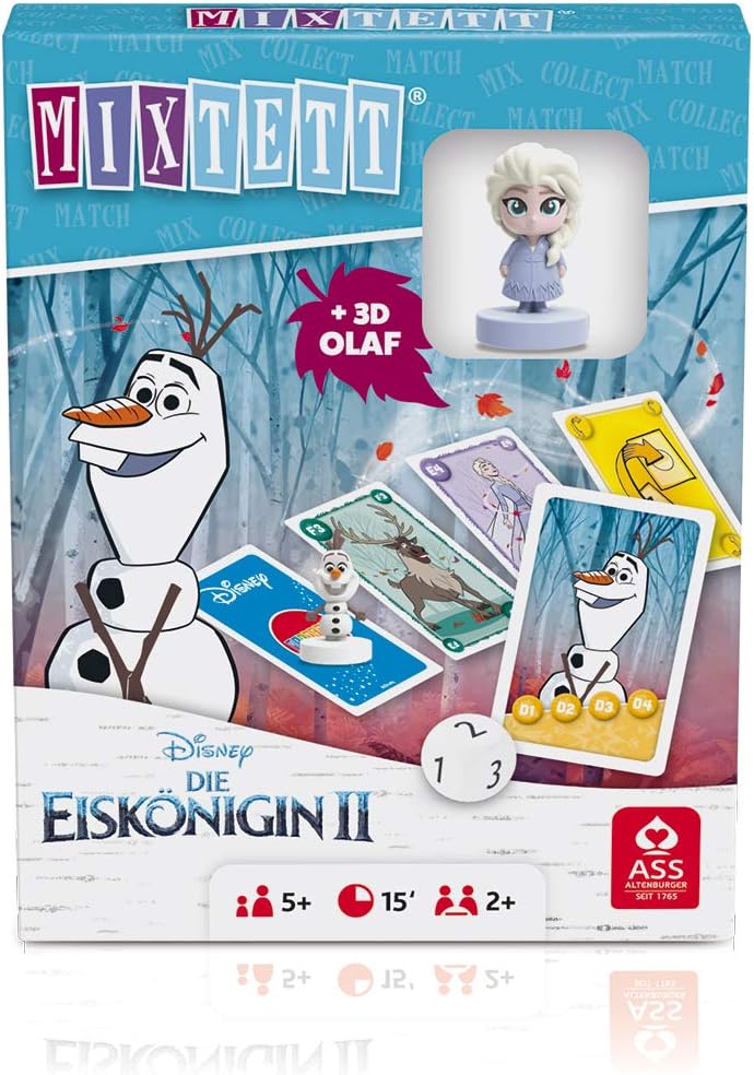 ASS Altenburger 22522243 Disney Die Eiskönigin 2 Kartenspiel mit Spielfigur, Mixtett-Olaf Mixtett - Olaf