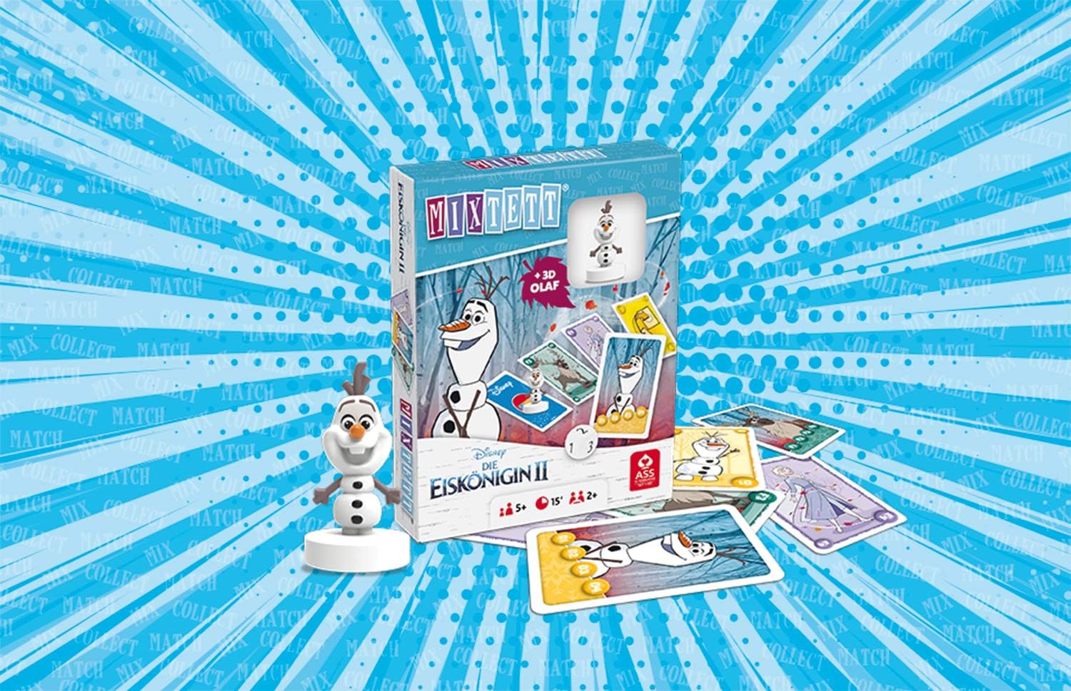 ASS Altenburger 22522243 Disney Die Eiskönigin 2 Kartenspiel mit Spielfigur, Mixtett-Olaf Mixtett - Olaf