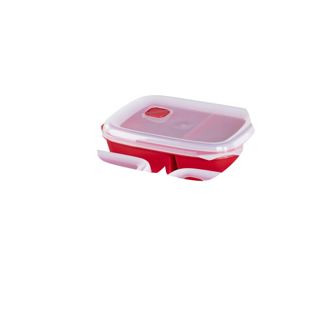 Xavax Mikrowellengeschirr Set 3-teilig + Deckel (Frischhalte-Dose ideal zum Einfrieren/Erhitzen v. Speisen, verschließbare Mikrowellendose spülmaschinenfest, 2x0,6l, 1x1,3l) Rot 2 Dosen 600 ml, 1 Dose 1300 ml