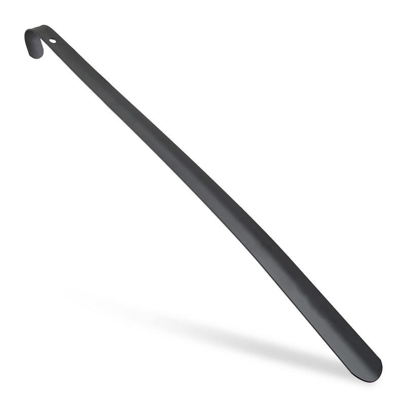 Relaxdays Schuhlöffel Metall, komfortabel, stabil, 60 cm lang, großer Schuhanzieher, zum Aufhängen, mit Griff, schwarz, Eisen, 1 Stück, Relaxdays Comfy Metal Shoehorn, Sturdy, 60cm Long, Large Shoe Horn, Hanging, With Handle, Black, Iron, 60 x 4 x 4 cm 60