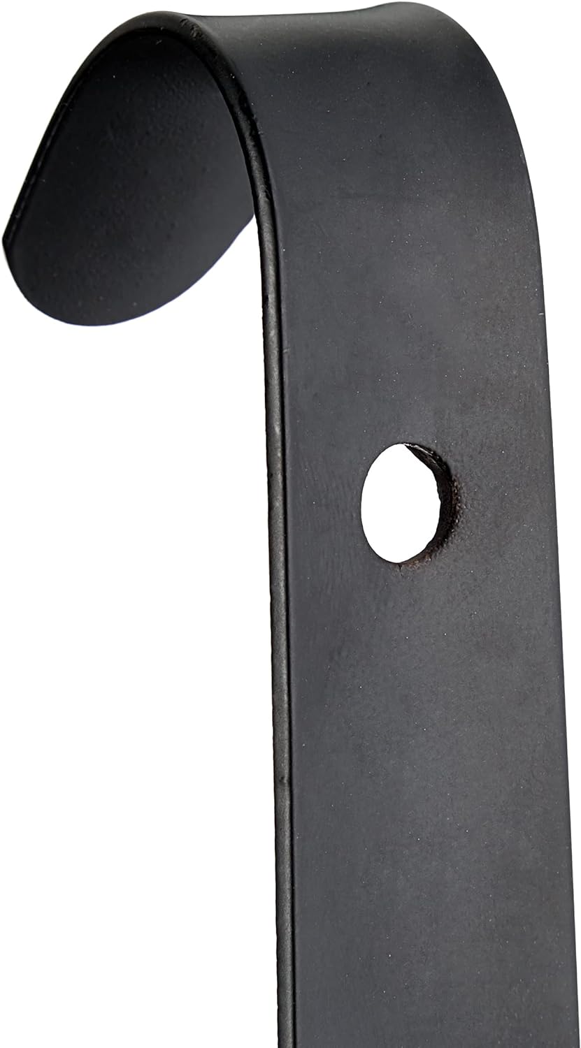 Relaxdays Comfy Metal Shoehorn, Sturdy, 60cm Long, Large Shoe Horn, Hanging, With Handle, Black, Iron, 60 x 4 x 4 cm