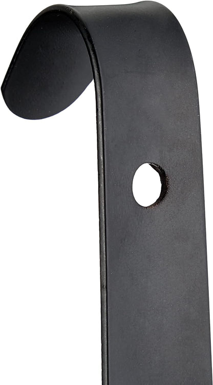 Relaxdays Comfy Metal Shoehorn, Sturdy, 60cm Long, Large Shoe Horn, Hanging, With Handle, Black, Iron, 60 x 4 x 4 cm