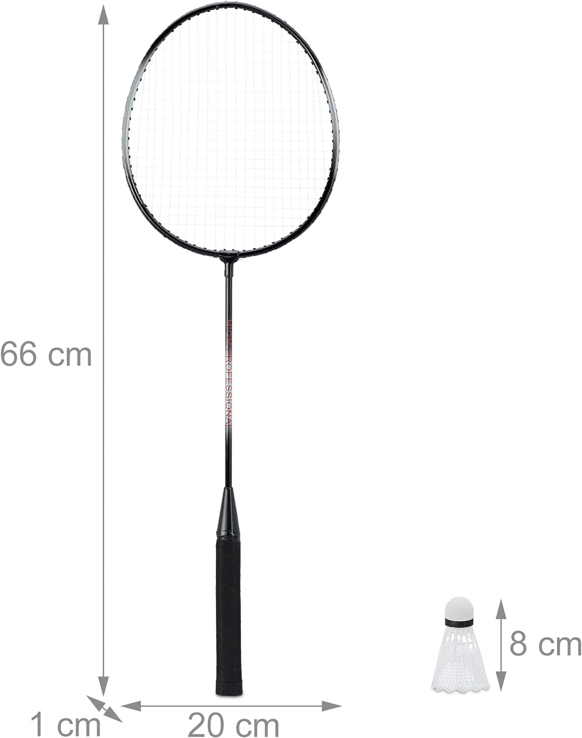 relaxdays Badminton-Set schwarz