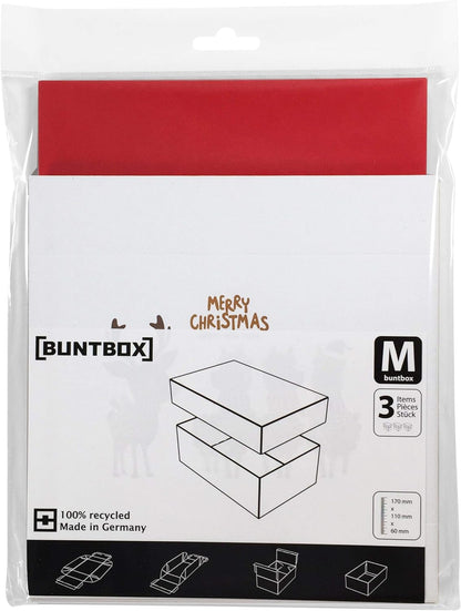 BUNTBOX 2010-26 Christmas Cardboard Set Size M 3 Pieces to Assemble Yourself