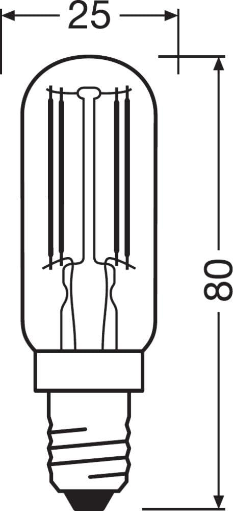 OSRAM LED SPECIAL T26 / LED lamp: E14, 6,50 W, helder, Warm wit, 2700 K