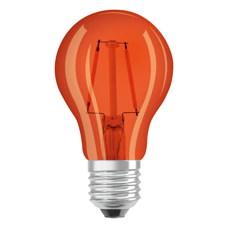OSRAM Dekorative LED Lampe Décor mit E27 Sockel, Orange, 1500 K, 2,50 W, Ersatz für 15-W-Glühbirne, klar, LED STAR DECO CLASSIC A Orange 1 Stück (1er Pack