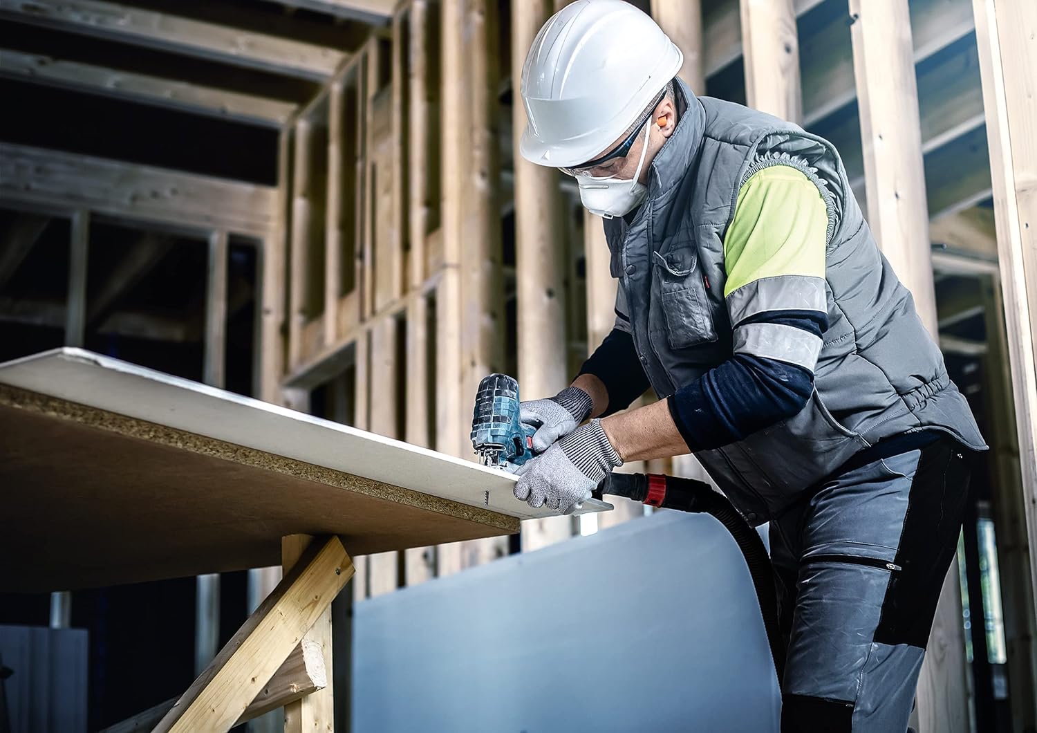 Bosch Accessories 3x Expert ‘Fiber Plaster’ T 141 HM Stichsägeblatt (für Faserzementplatten, Gipskartonplatte, Länge 100 mm, Zubehör Stichsäge) 5 - 50 mm Gipskarton & Zementfaserplatten hohe Standzeit 3 Stück