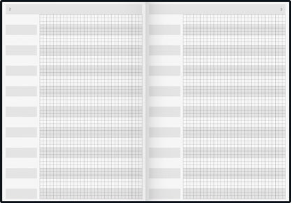 BRUNNEN 1072440904 Wochenkalender Buchkalender TimeCenter 2024 TimeCenter Modell 724 2 Seiten = 1 Woche Blattgröße 21 x 29,7 cm A4 Baladek-Einband schwarz