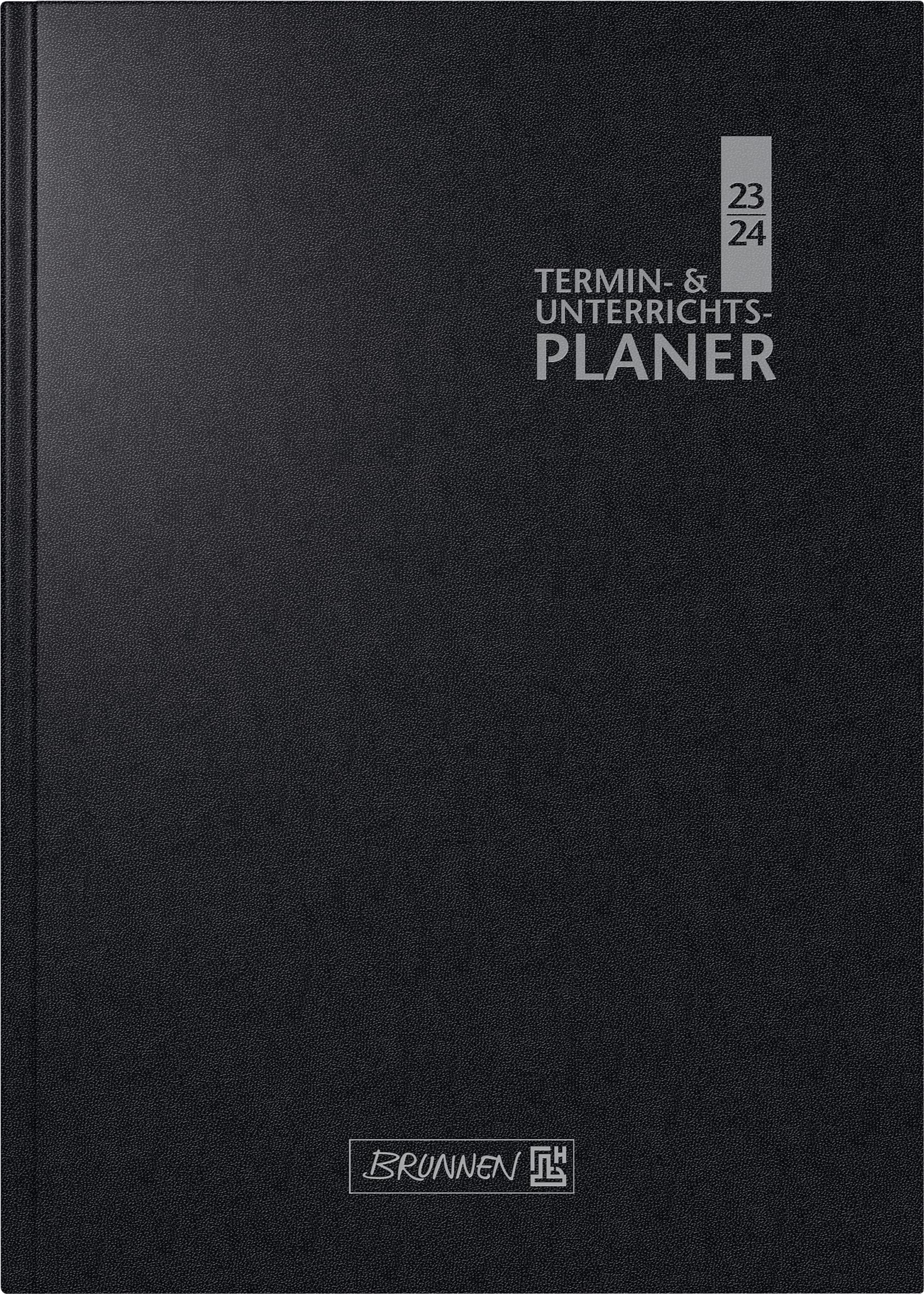 BRUNNEN 1075960904 Wochenkalender Lehrerkalender Termin- & Unterrichtsplaner 2023/2024 Lehrer-Sortiment 2 Seiten = 1 Woche Überformat A5: 17 x 24 cm Baladek-Einband schwarz