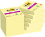 Post-it Super Sticky Notes Canary Yellow, Pack of 8 + 4 FREE Pads, 90 Sheets per Pad, 47.6 mm x 47.6 mm, Yellow Color - Extra Sticky Notes For Note Taking, To Do Lists & Reminders