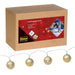 Idena 31267 LED Garland with 10 LEDs in Warm White, Fairy Lights with Golden Christmas Baubles, with 6 Hour Timer Function, Battery Operated, Approx. 1.65 m Long, Indoor Decoration, Christmas