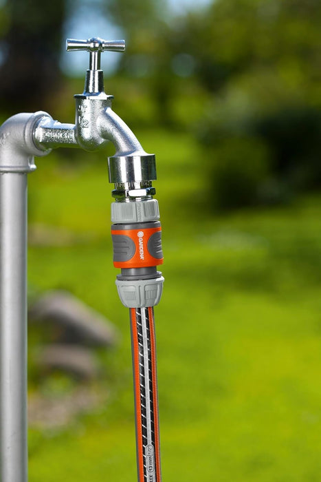 Gardena hose connector 13 mm (1/2 inch) and 15 mm (5/8 inch): Connectors for the hose start, grip wells, easy installation, packed (18215-20