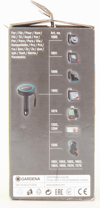 Gardena Soil Moisture Sensor: Automatic irrigation, can be used directly on the lawn, 5 m long connection cable, can be extended with extension cable (01867-20)