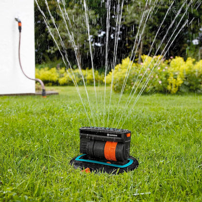 Gardena OS 140 pop-up rectangular sprinkler: sprinkler system for square and rectangular areas up to 140 m² in size, fitted flush to the ground (8223-20) OS 140 - einstellbar von 2 bis 140 m² Oscillating