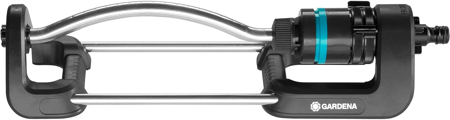 GARDENA EcoLine rectangular sprinkler: Lawn sprinkler for watering areas from 90 to 220 m², reach of 7 to 17 m, spray spread of up to 13 m, made from recycled material (18920-20) 90 m² - max. 220 m² - EcoLine