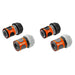 Gardena Hose Connector Set 19 mm (3/4 inch): for The Beginning and end of The Hose, Connector to fit All Original System Parts, UV and Frostproof (18275-20) (Pack of 2