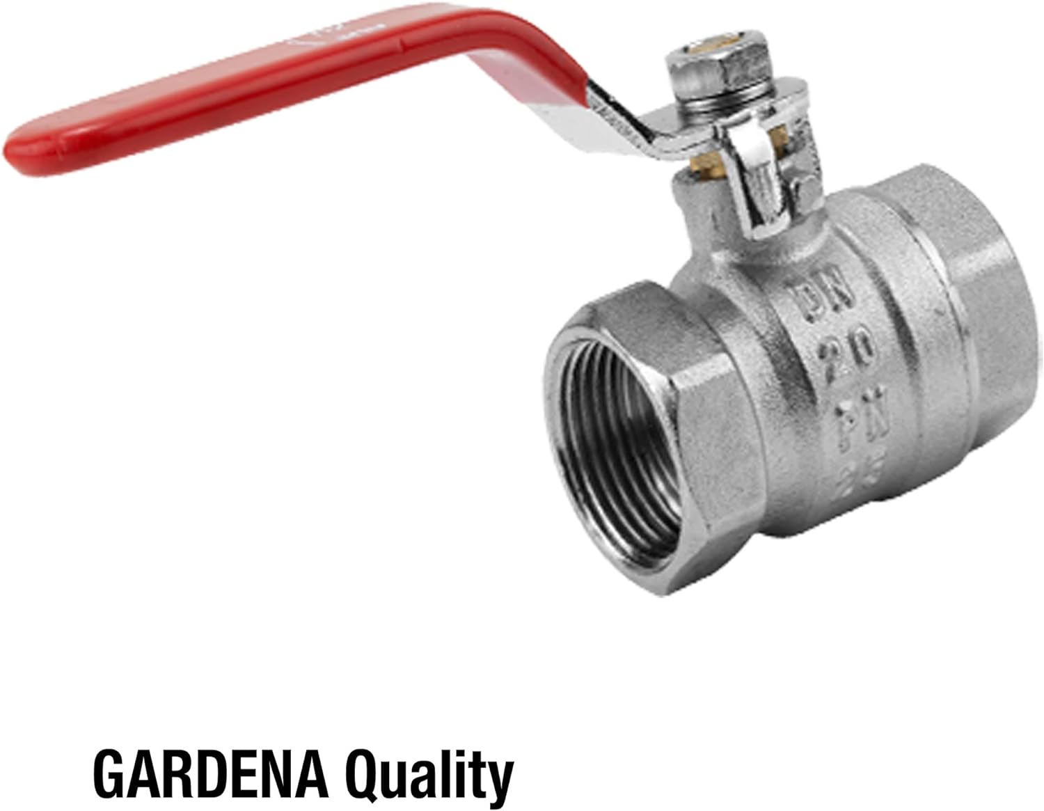 Gardena Kugelhahn: Auslaufhahn für den Innen- und Außenbereich, beidseitiges Innengewinde, 26,5 mm (G 3/4 Zoll)-Gewinde (7336-20)