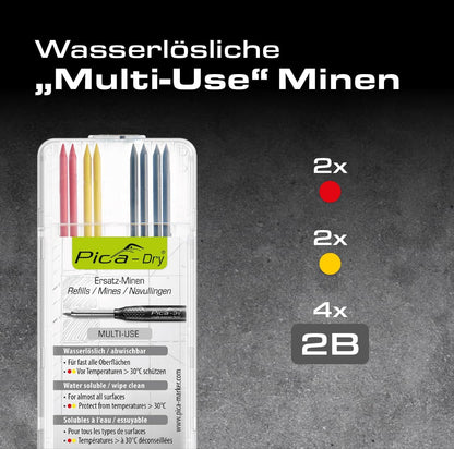 Pica Dry 4020 Diepboorgatmarker 6 Ersatzmine graphit/gelb/rot