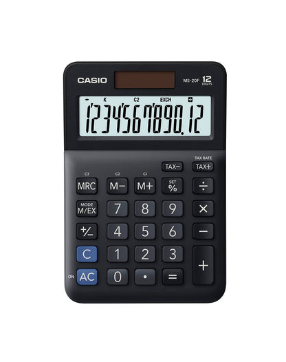 CASIO MS-20F Desk Calculator 12-Digit, Tax, Currency