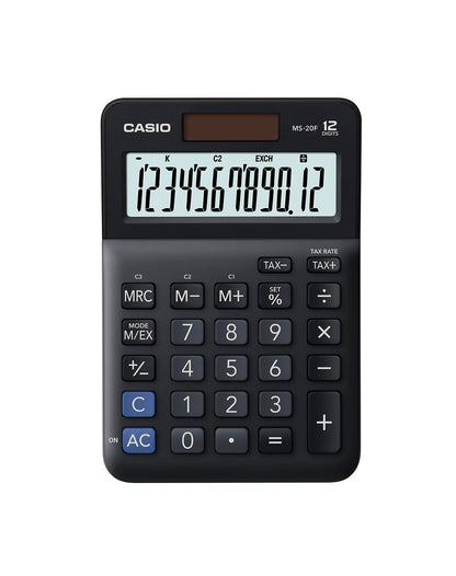 CASIO MS-20F Desk Calculator 12-Digit, Tax, Currency