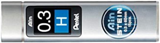 Pentel PG1013-E GraphGear1000 Druckbleistift 0,3 mm Strichstärke, Edelstahlgehäuse, 4 mm Minenführung, Radierer (Z2-1N), 1 Stück & AIN STEIN Feinmine, 0.3 mm, Härtegrad H oder 15 Minen, C273-H 1 Stück (1er Pack) 0.3mm Bundle mit Feinmine (0.3 mm, H)