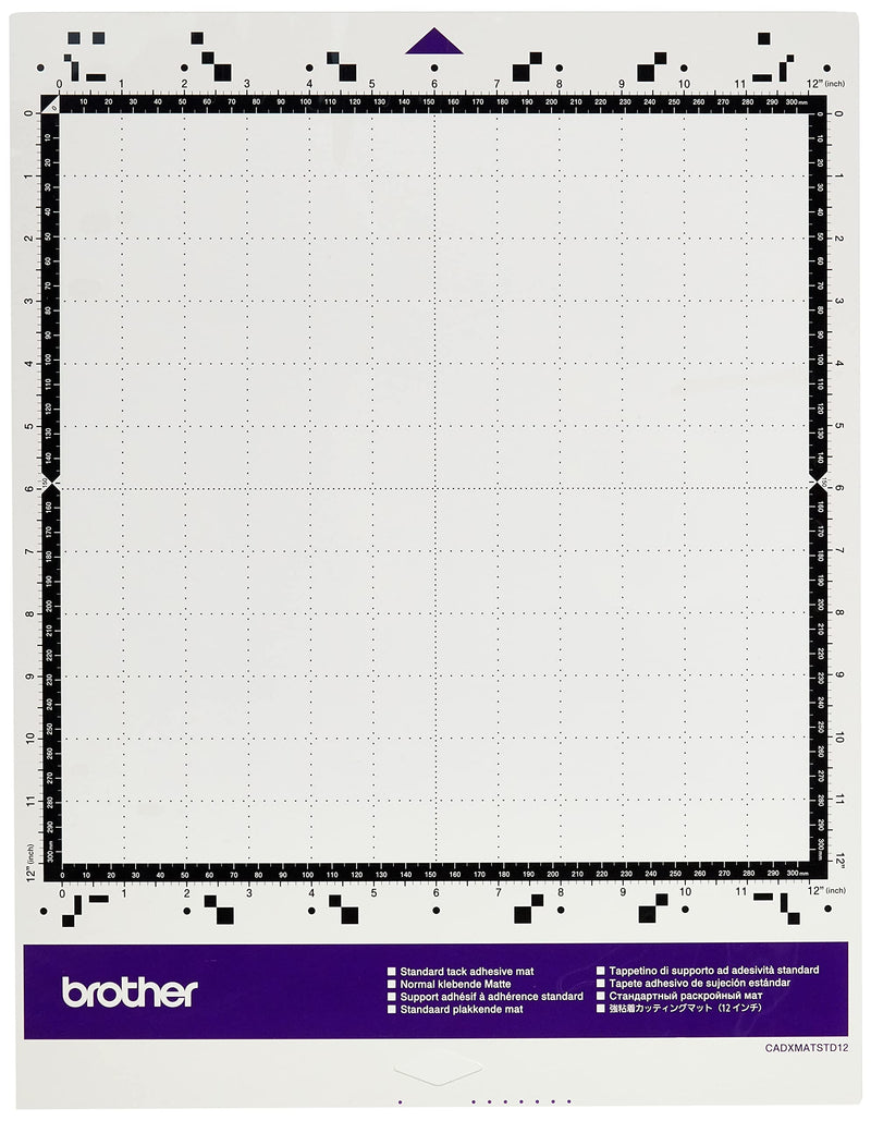 Brother CADXMATSTD12 ScanNcut SDX Series 12 x 12-inch Standard Adhesive Mount, Purple/White, 30, 5x30, 5cm