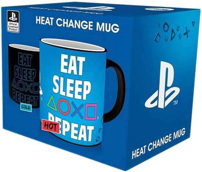 GB eye Playstation Sleep Repeat Heat Change Mug