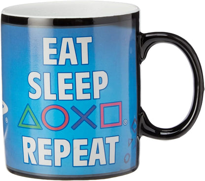 GB eye Playstation Sleep Repeat Heat Change Mug