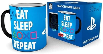 GB eye Playstation Sleep Repeat Heat Change Mug