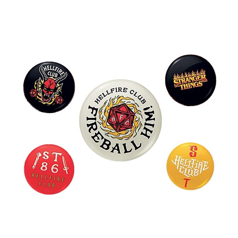 Pyramid International Stranger Things 4 Hellfire Club 5 Piece Badge Set