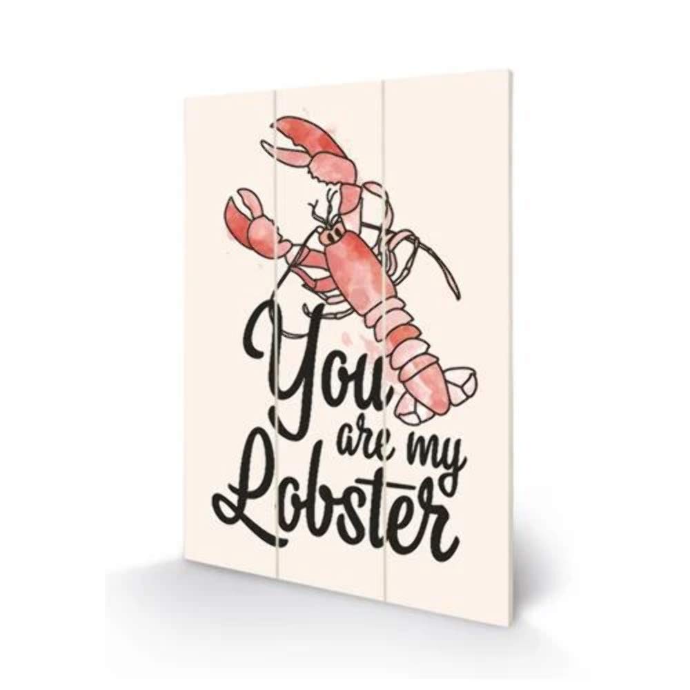 FRIENDS MW12767P Bild auf Holz, 20 x 29,5 cm (Tu ES Mon Homard), Mehrfarbig, 5 x 1, 2 cm