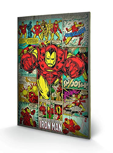 Marvel Comics Drucken, Holz, Mehrfarbig, 40 x 59cm