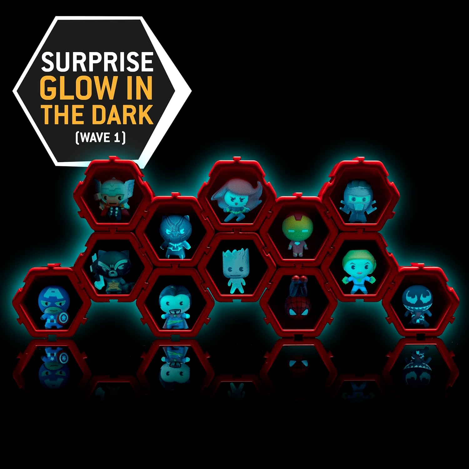 WOW! STUFF - Nano Pods Marvel Surprise Connectable Collectible, Avengers Superheroes and Villains Characters Attached within a Connectable Pod, for Kids and Adult toy Collectors