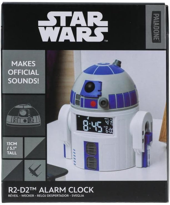 Paladone R2D2 Alarm Clock - Perfect Decor for Star Wars Fans - USB Cable Included - 13 cm (5") Tall