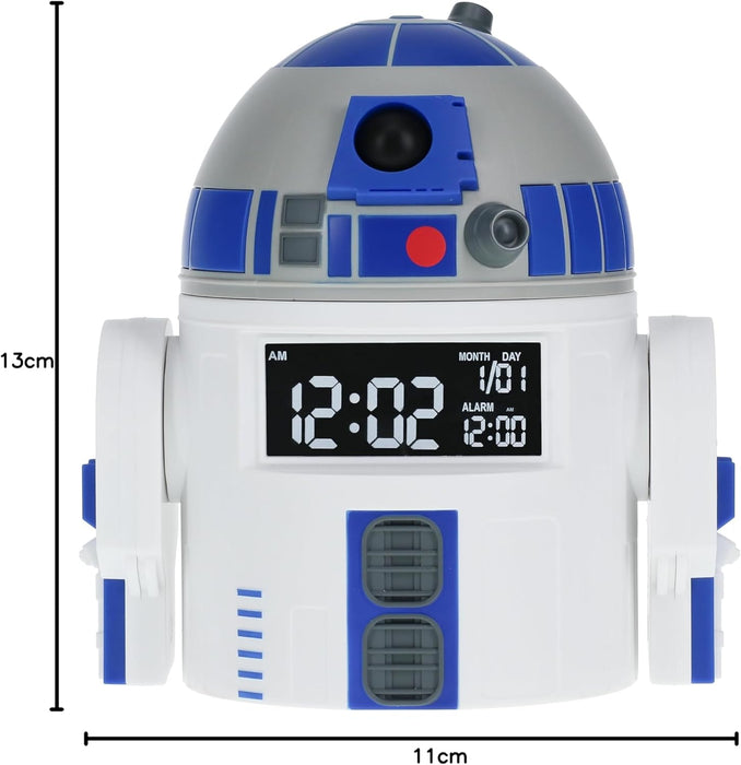 Paladone R2D2 Alarm Clock - Perfect Decor for Star Wars Fans - USB Cable Included - 13 cm (5") Tall
