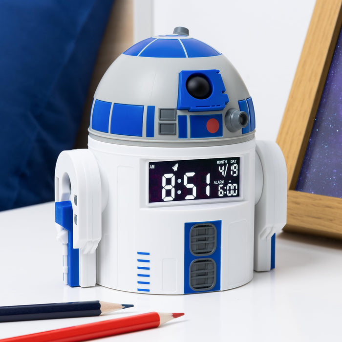 Paladone R2D2 Alarm Clock - Perfect Decor for Star Wars Fans - USB Cable Included - 13 cm (5") Tall