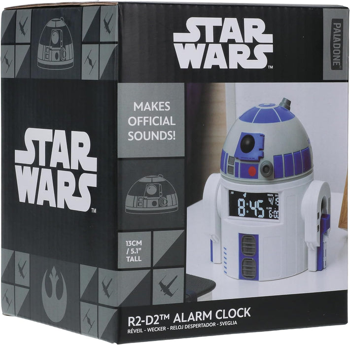 Paladone R2D2 Alarm Clock - Perfect Decor for Star Wars Fans - USB Cable Included - 13 cm (5") Tall