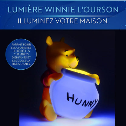 Paladone Winnie the Pooh Hunny Light, Portable Night Light 16.5cm (6.4"), Disney Lamp for Nursery or Kids Bedroom