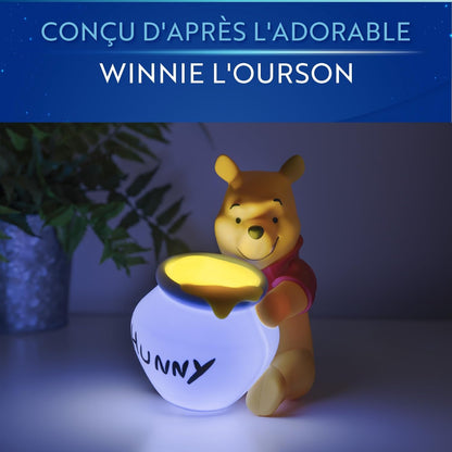 Paladone Winnie the Pooh Hunny Light, Portable Night Light 16.5cm (6.4"), Disney Lamp for Nursery or Kids Bedroom