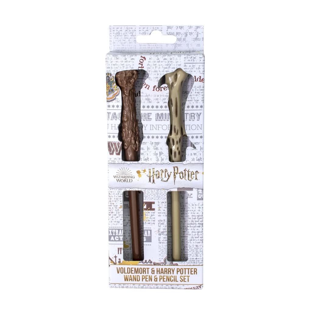 HARRY POTTER - Baguette d'Harry & de Voldemort - Set de 2 stylos