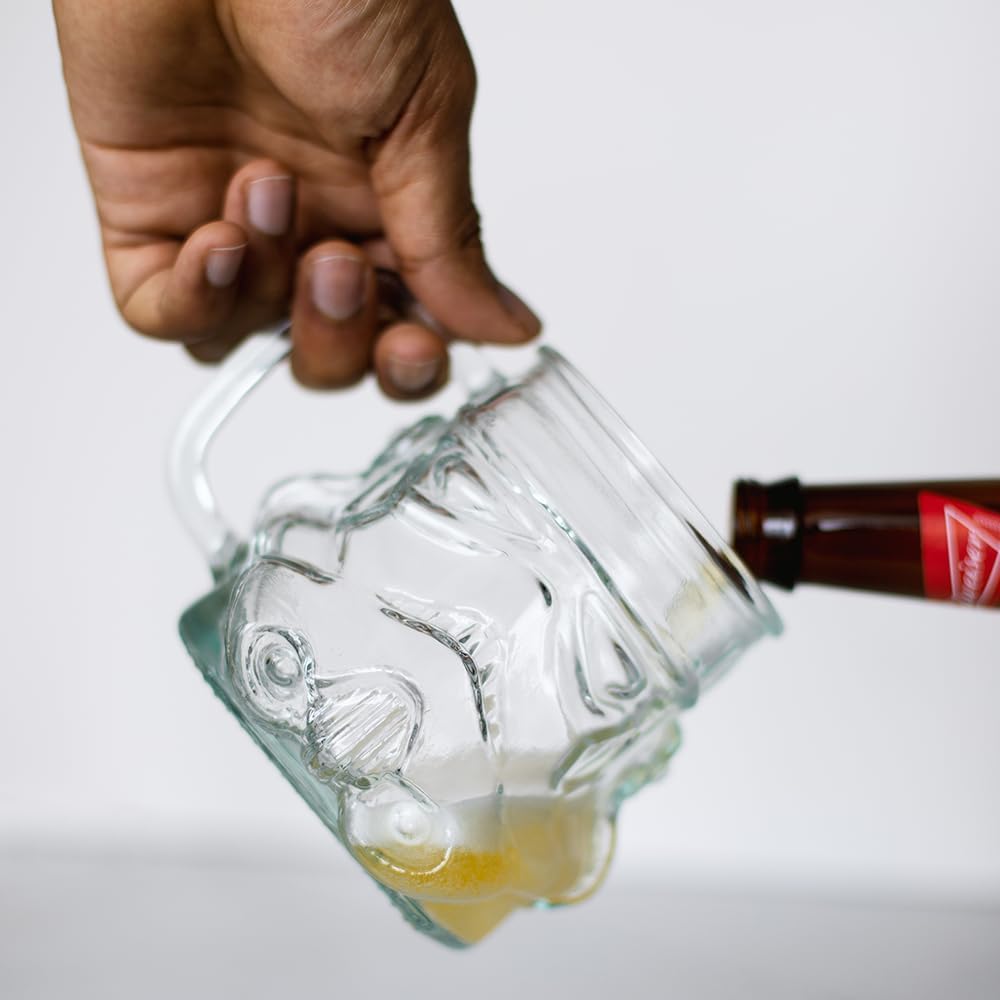 Original Stormtrooper Helmet Beer Glass, Transparent, 1 Pint Size (600ml), Original Fan Merchandise, Perfect Birthday Gifts for Men and Women, Perfect for Collectors and Beer Enthusiasts