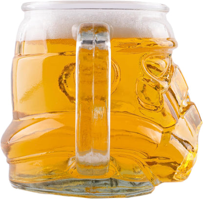 Original Stormtrooper Helmet Beer Glass, Transparent, 1 Pint Size (600ml), Original Fan Merchandise, Perfect Birthday Gifts for Men and Women, Perfect for Collectors and Beer Enthusiasts