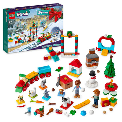 LEGO 41758 Friends Advent Calendar 2023 with 24 Surprise Toys Including Leo & Autumn Mini-Dolls & 8 Pet Animal Toy Figures, Christmas Countdown Gift for Girls, Boys and Kids aged 6 Plus Years Old