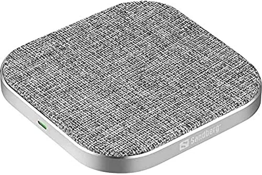 Sandberg Wireless Charger Pad 15W | Compatible w Qi Devices | 15W Wireless Charging Pad | Wireless Charger for iPhone 8/8 Plus/X/XR/XS/11/12/13 Pro Max; AirPods; Samsung Galaxy S20/S10/S9/S8 and more