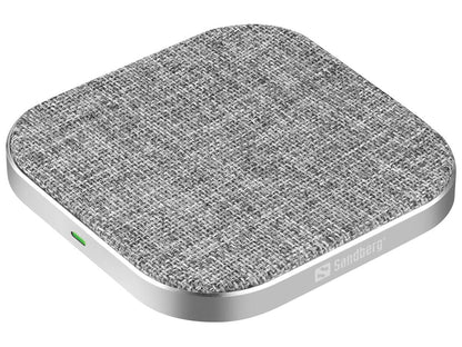Sandberg Wireless Charger Pad 15W | Compatible w Qi Devices | 15W Wireless Charging Pad | Wireless Charger for iPhone 8/8 Plus/X/XR/XS/11/12/13 Pro Max; AirPods; Samsung Galaxy S20/S10/S9/S8 and more